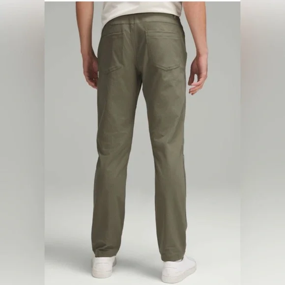 Lululemon ABC Classic-Fit 5 Pocket Pant 32L Warpstreme Army Green Size 34 - Picture 2 of 12